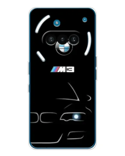 Чехол для Nothing Phone (3a) с картинкой «Минималистичный принт BMW M3»