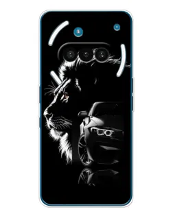 Чехол для Nothing Phone (3a) с картинкой «BMW и лев»