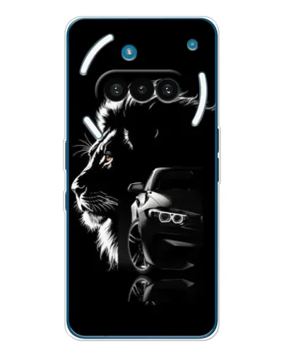 Чехол для Nothing Phone (3a) с картинкой «BMW и лев»