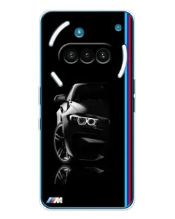 Чехол для Nothing Phone (3a) с картинкой «Силуэт BMW в темноте»