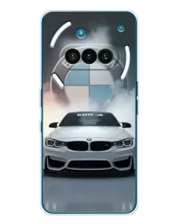 Чехол для Nothing Phone (3a) с картинкой «BMW в белом дыму»