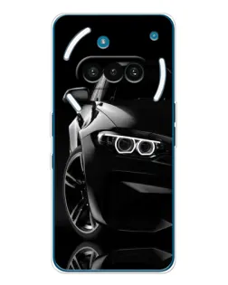 Чехол для Nothing Phone (3a) с картинкой «Черная BMW — профиль»