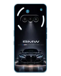 Чехол для Nothing Phone (3a) с картинкой «BMW сквозь ночной город»