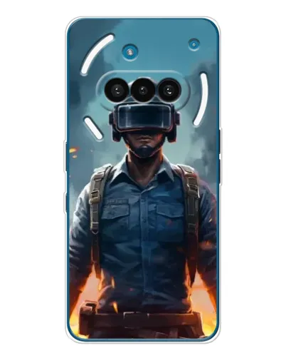 Чехол для Nothing Phone (3a) с картинкой «PUBG — реалистичный герой»