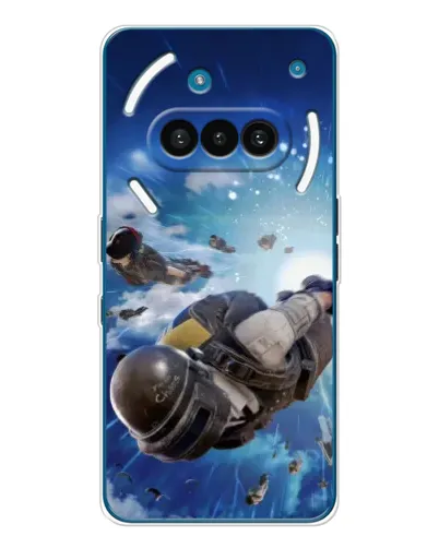 Чехол для Nothing Phone (3a) с картинкой «Десант PUBG — прыжок»