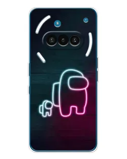 Чехол для Nothing Phone (3a) с картинкой «Among Us неон-арт»