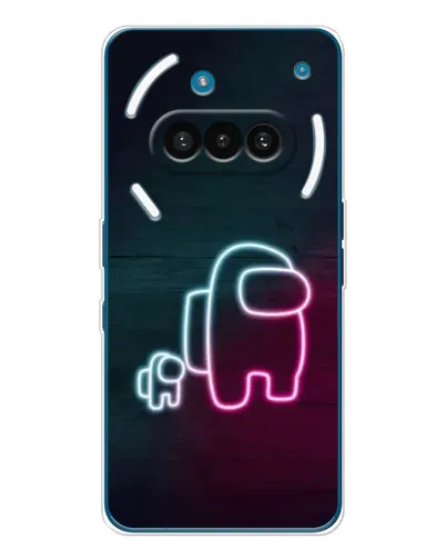 Чехол для Nothing Phone (3a) с картинкой «Among Us неон-арт» Чехол для Nothing Phone (3a) с картинкой «Among Us неон-арт»