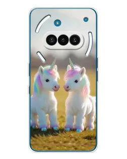Чехол для Nothing Phone (3a) с картинкой «Пара единорогов»