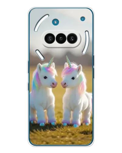 Чехол для Nothing Phone (3a) с картинкой «Пара единорогов» Чехол для Nothing Phone (3a) с картинкой «Пара единорогов»