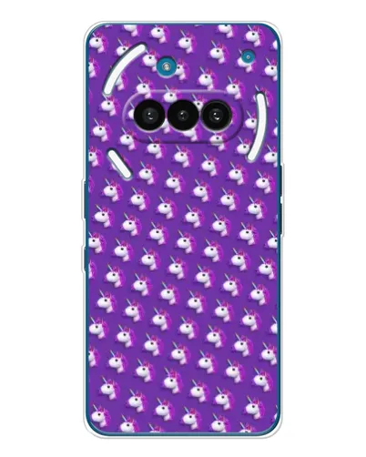 Чехол для Nothing Phone (3a) с картинкой «Единороги на фиолетовом» Чехол для Nothing Phone (3a) с картинкой «Единороги на фиолетовом»