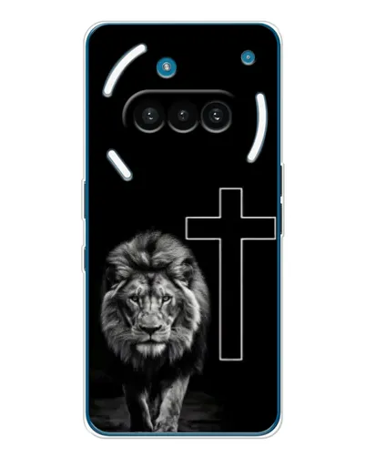 Чехол для Nothing Phone (3a) с картинкой «Лев и Крест»