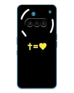 Чехол для Nothing Phone (3a) с картинкой «Сердце и Крест»