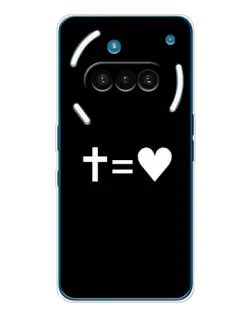 Чехол для Nothing Phone (3a) с картинкой «Крест и Сердце»