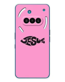 Чехол для Nothing Phone (3a) с картинкой «Розовый символ  Jesus»