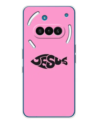 Чехол для Nothing Phone (3a) с картинкой «Розовый символ  Jesus»