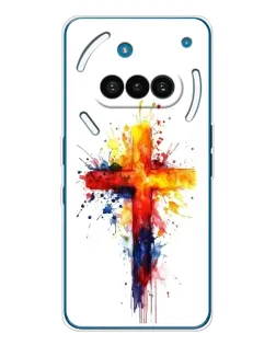Чехол для Nothing Phone (3a) с картинкой «Акварельный крест»