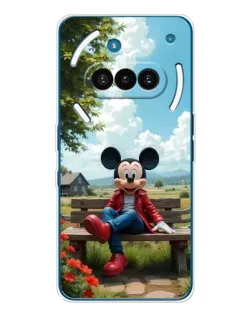 Чохол для Nothing Phone (3a) з картинкою «Міккі на лавці»