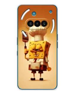 Чехол для Nothing Phone (3a) с картинкой «Губка Боб повар»
