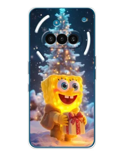 Чехол для Nothing Phone (3a) с картинкой «Рождественский Спанч Боб» Чехол для Nothing Phone (3a) с картинкой «Рождественский Спанч Боб»