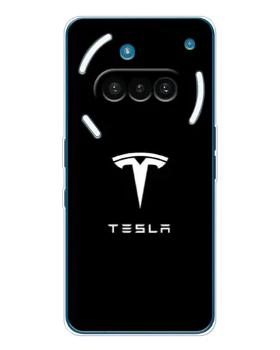 Чехол для Nothing Phone (3a) с картинкой «Tesla White Logo» Чехол для Nothing Phone (3a) с картинкой «Tesla White Logo»