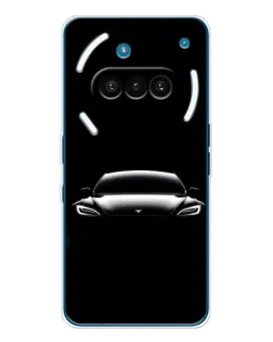 Чехол для Nothing Phone (3a) с картинкой «Фары Tesla Night» Чехол для Nothing Phone (3a) с картинкой «Фары Tesla Night»
