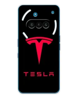 Чехол для Nothing Phone (3a) с картинкой «Tesla Red Logo» Чехол для Nothing Phone (3a) с картинкой «Tesla Red Logo»