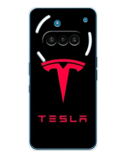 Чехол для Nothing Phone (3a) с картинкой «Tesla Red Logo» Чехол для Nothing Phone (3a) с картинкой «Tesla Red Logo»