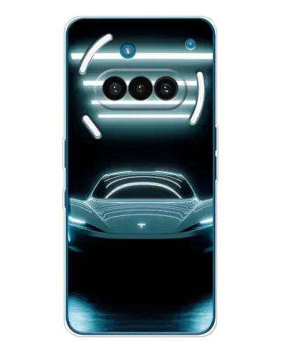 Чехол для Nothing Phone (3a) с картинкой «Tesla в неоне» Чехол для Nothing Phone (3a) с картинкой «Tesla в неоне»