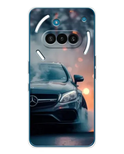 Чехол для Nothing Phone (3a) с картинкой «Mercedes — ночной город»