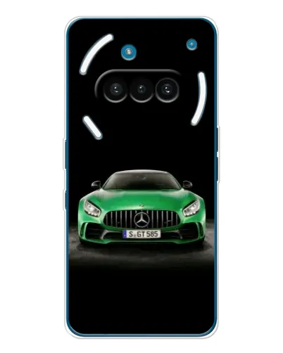 Чехол для Nothing Phone (3a) с картинкой «Mercedes — неоновый лого»