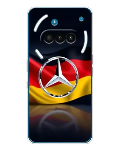 Чехол для Nothing Phone (3a) с картинкой «Mercedes — флаг Германии»