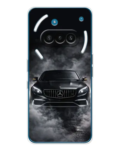 Чехол для Nothing Phone (3a) с картинкой «Mercedes в дыму»