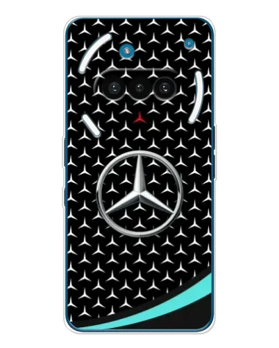 Чехол для Nothing Phone (3a) с картинкой «Mercedes — бирюзовый акцент»