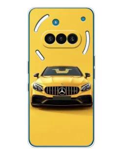 Чехол для Nothing Phone (3a) с картинкой «Желтый Mercedes GT»