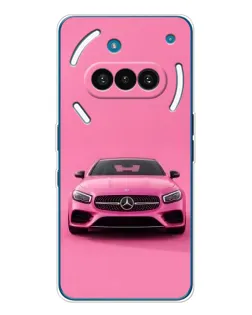 Чехол для Nothing Phone (3a) с картинкой «Розовый Mercedes AMG»