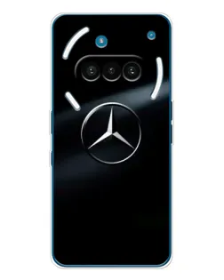 Чехол для Nothing Phone (3a) с картинкой «Mercedes на металле»