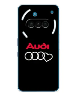 Чехол для Nothing Phone (3a) с картинкой «Логотип Audi Heart» Чехол для Nothing Phone (3a) с картинкой «Логотип Audi Heart»
