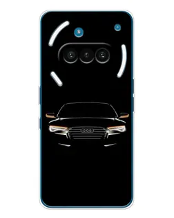 Чехол для Nothing Phone (3a) с картинкой «Audi — ночной контур» Чехол для Nothing Phone (3a) с картинкой «Audi — ночной контур»