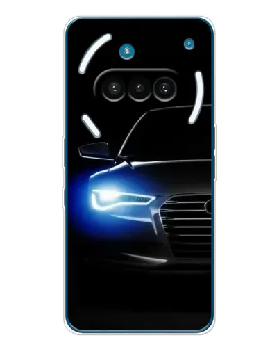 Чехол для Nothing Phone (3a) с картинкой «Неоновый взгляд Audi»