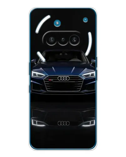 Чехол для Nothing Phone (3a) с картинкой «Audi — ночное отражение»
