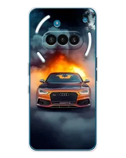 Чехол для Nothing Phone (3a) с картинкой «Audi в огненном дыму» Чехол для Nothing Phone (3a) с картинкой «Audi в огненном дыму»