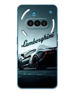 Чехол для Nothing Phone (3a) с картинкой «Классическая надпись Lamborghini»