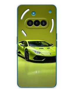 Чехол для Nothing Phone (3a) с картинкой «Салатовый Lamborghini Huracan»