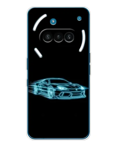 Чехол для Nothing Phone (3a) с картинкой «Неоновый контур Lamborghini»
