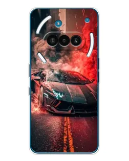 Чехол для Nothing Phone (3a) с картинкой «Lamborghini красный дым»