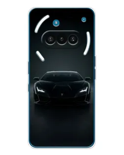 Чехол для Nothing Phone (3a) с картинкой «Черный Lamborghini Aventador»