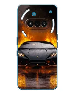 Чехол для Nothing Phone (3a) с картинкой «Lamborghini в огне»