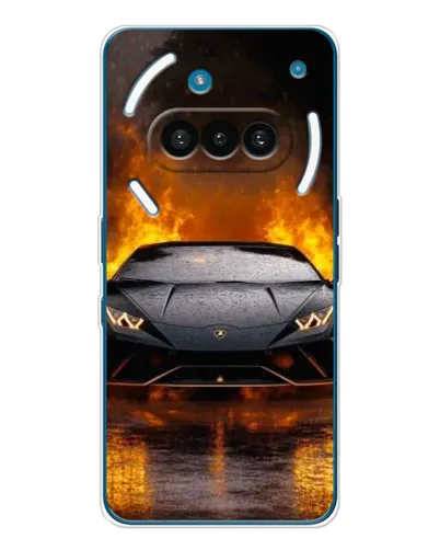 Чехол для Nothing Phone (3a) с картинкой «Lamborghini в огне»