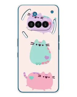 Чохол для Nothing Phone (3a) з картинкою «Pusheen тріо»