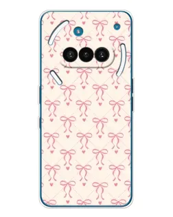 Чехол для Nothing Phone (3a) с картинкой «Розовые бантики Coquette»